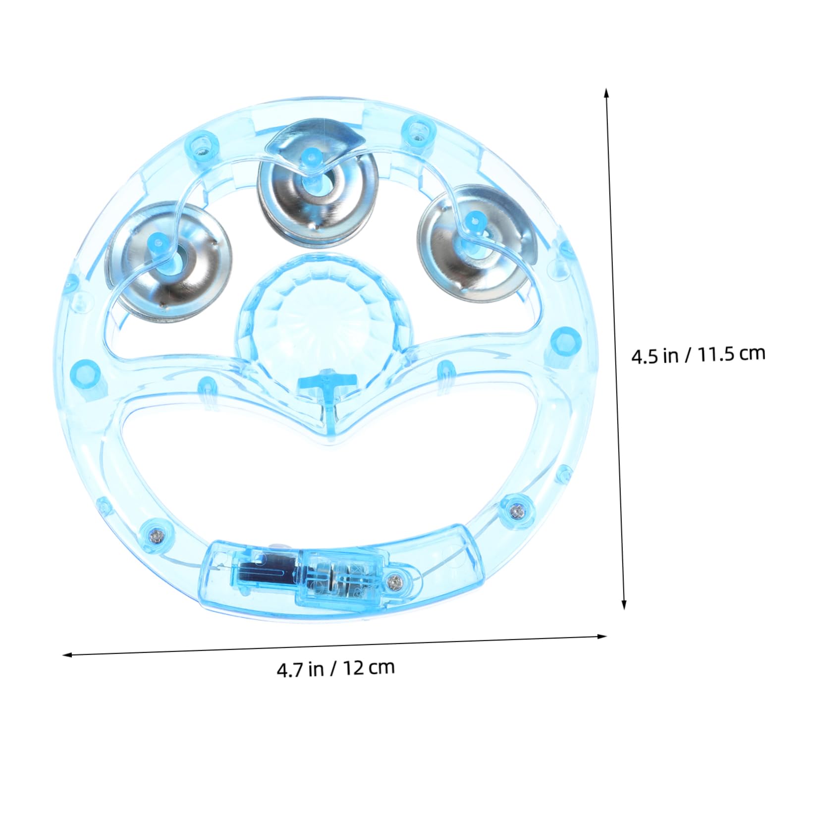 Totority 2Pcs Luminous Tambourines Flashing Dance Props for Bars and Parties Durable Easy to Use Vibrant Atmosphere Enhancers