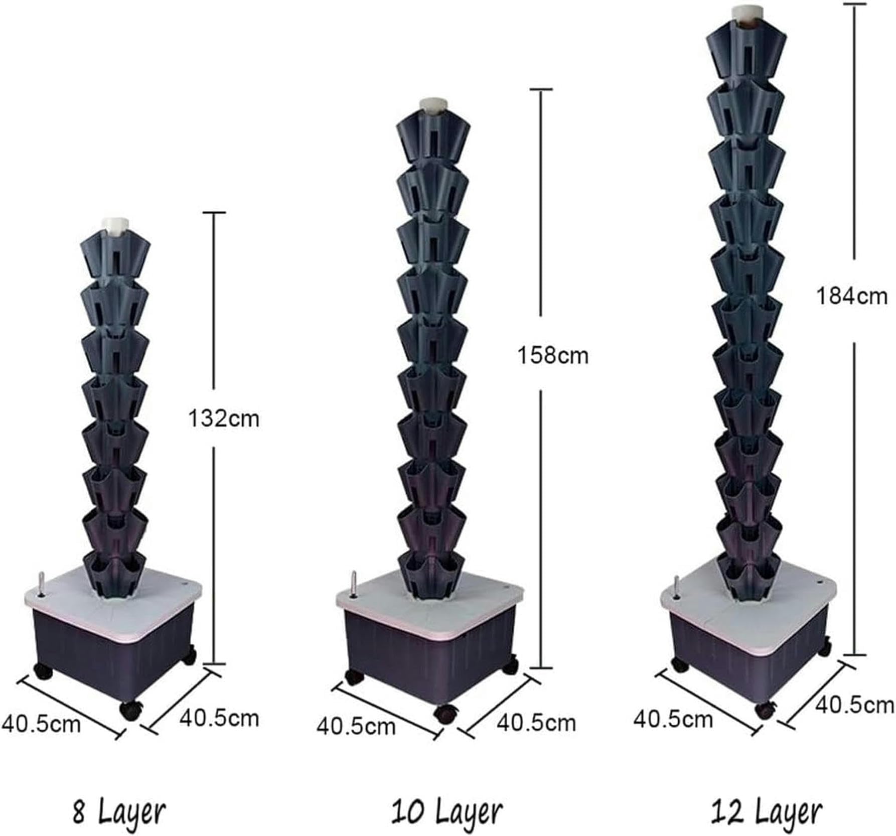 Système de Culture hydroponique Tower, 8 couches/10 couches/12 Couches, kit Complet Jardin d'herbes aromatiques d'intérieur