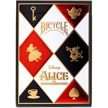 Tenyo Disney Bicycle Playing Cards Alice in Wonderland BICYCLE Poker Size (2.5"x3.5") for ages 6 and up