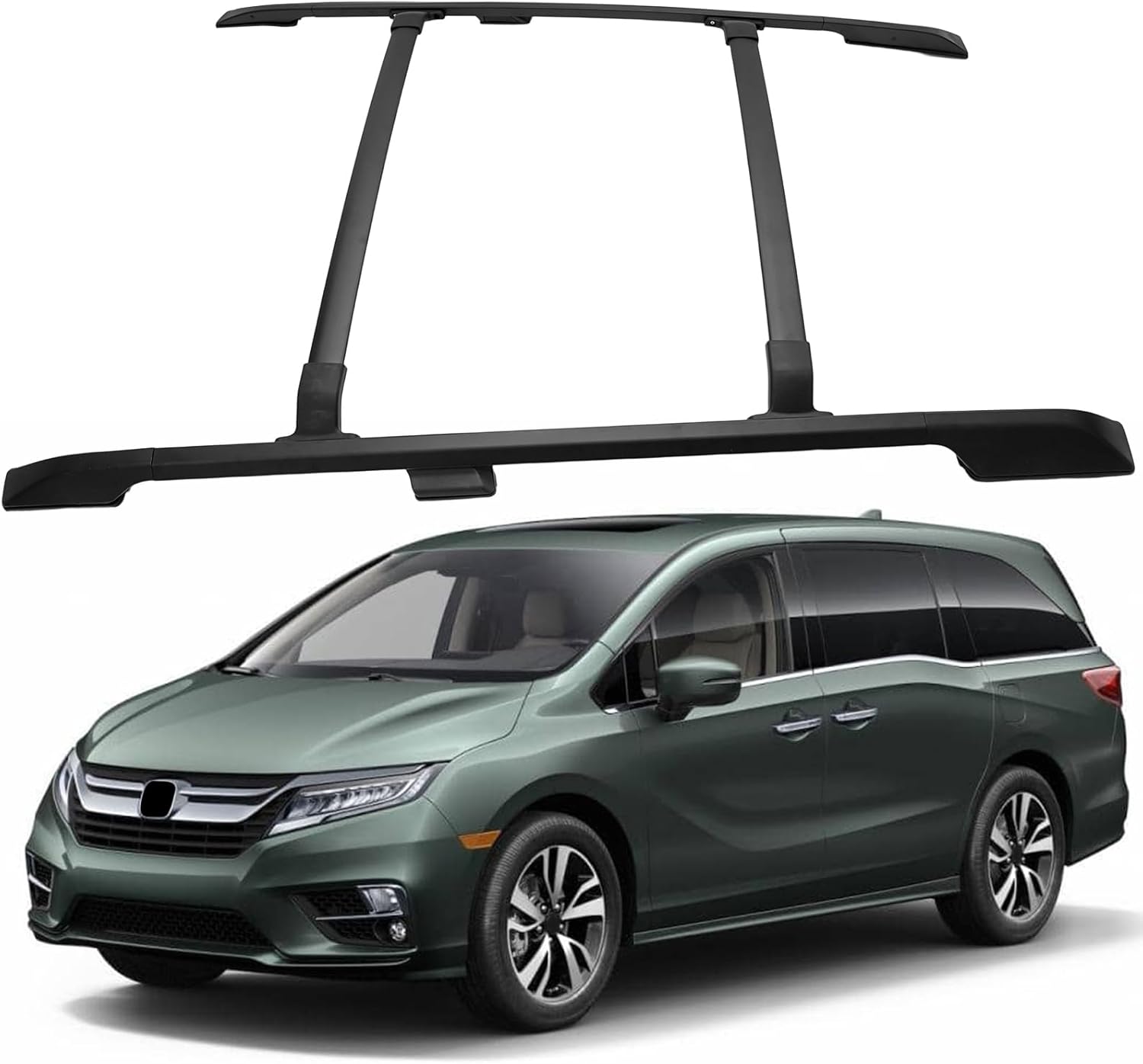 SCITOO Aluminum Alloy Roof Top Cross Bar fit for Jeep Compass 2.0L 2.4L 2011-2016 Set Rock Rack Rail