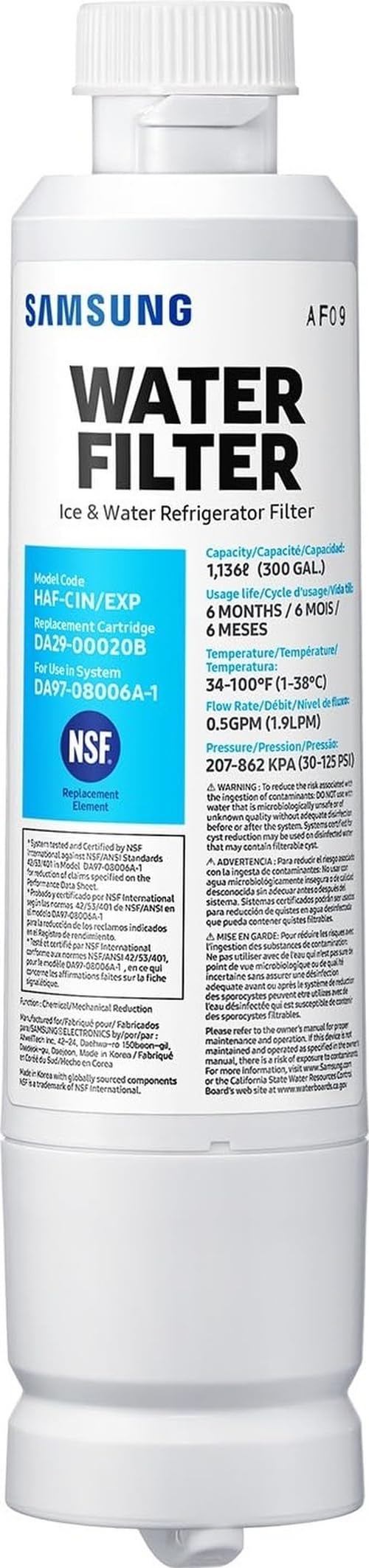 Photo 1 of Samsung HAF-CIN Refrigerator Water Filter