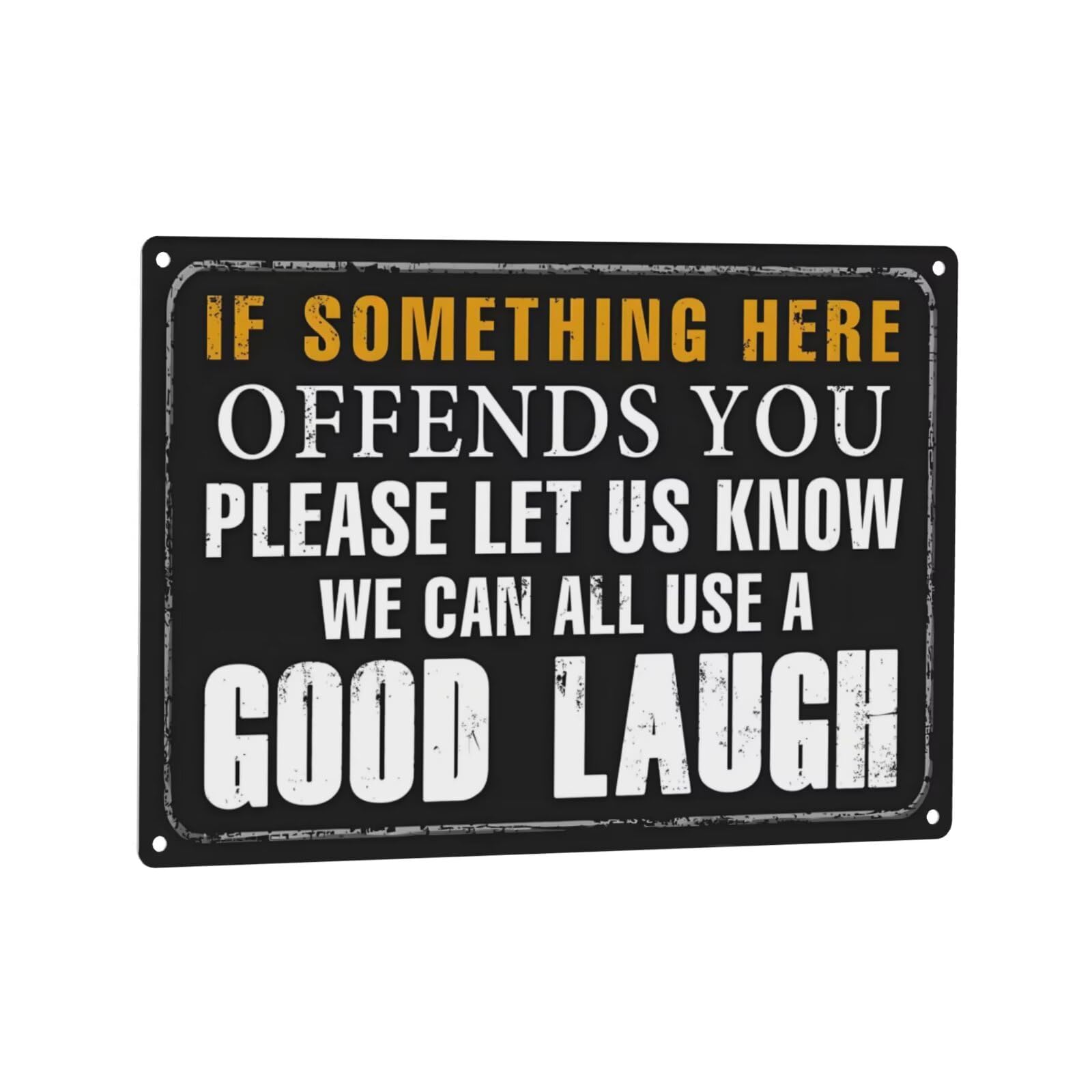 Vintage Metal Tin Signs Funny Bar Signs For Home Bar Wall Man Cave Decor Garage Yard Door Rules Accessories Room Decor If Something Here Offends You Sign 8x12 Inch