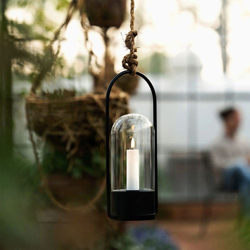 Uyuni Outdoor Lantern - Schwarz - LED Stabkerze