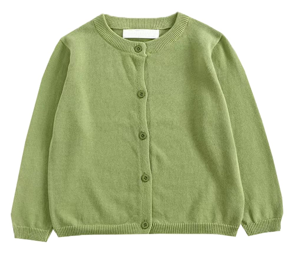 Baby Girls Cotton Cardigans Long Sleeve Crewneck Cardigan Sweater Little Girl Button Sweaters Uniform