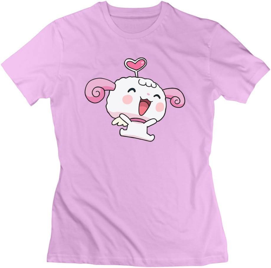 Dorothy Woman's Anime Tamagotchi Cute Hapihapitchi Tama Pet T-shirt Pink