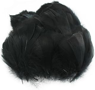 400 plumas para manualidades, ideal para adornos de boda, fabricación de máscaras de plumas, boa de plumas, decoración de atrapasueños, plumas de colores (negro)