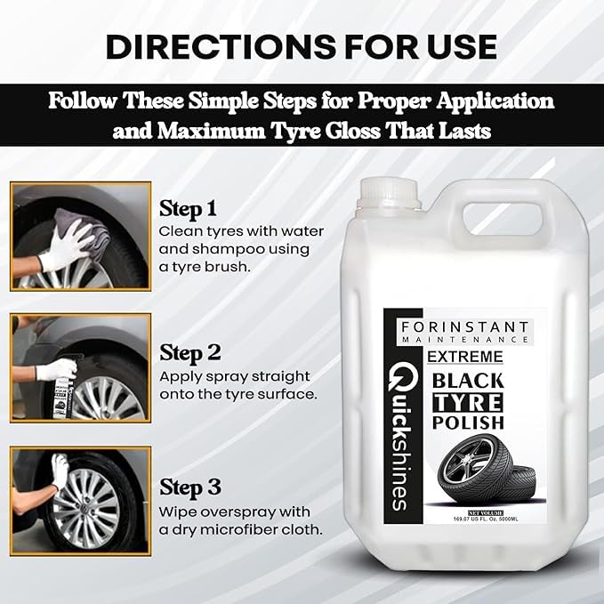Image of Extreme Black Tyre Polish, Car Maintenance, 5 Litre, 1 Unit
