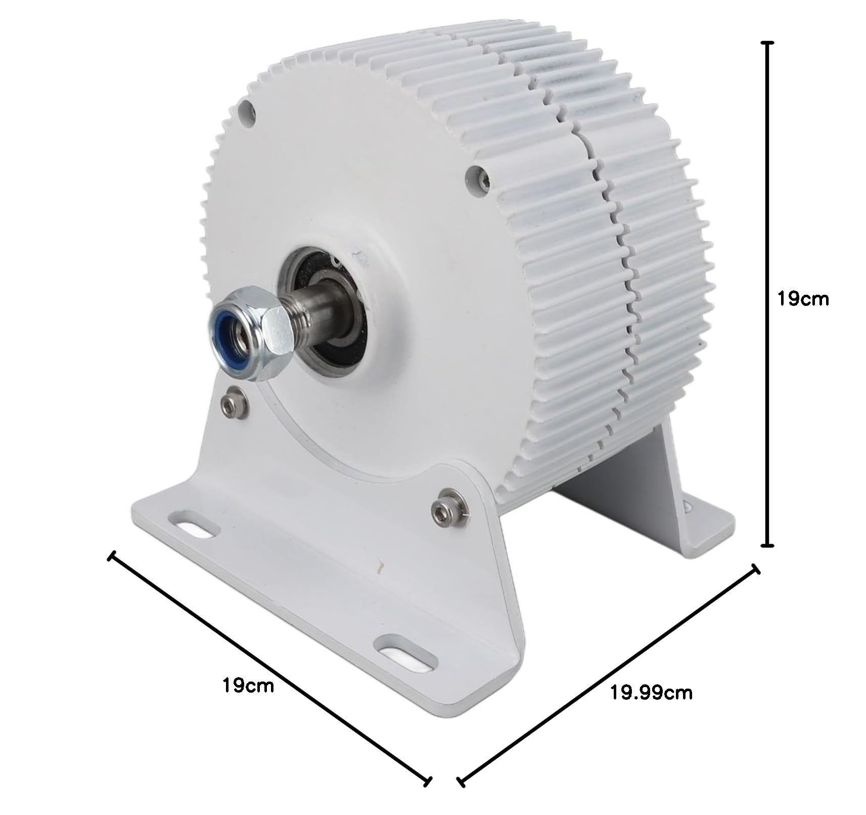 Alternatore trifase Generatore sincrono a magneti permanenti Doppio albero Alta efficienza Uscita 24 V per turbine eoliche Verticale Orizzontale Lega di alluminio Acciaio al (400W)