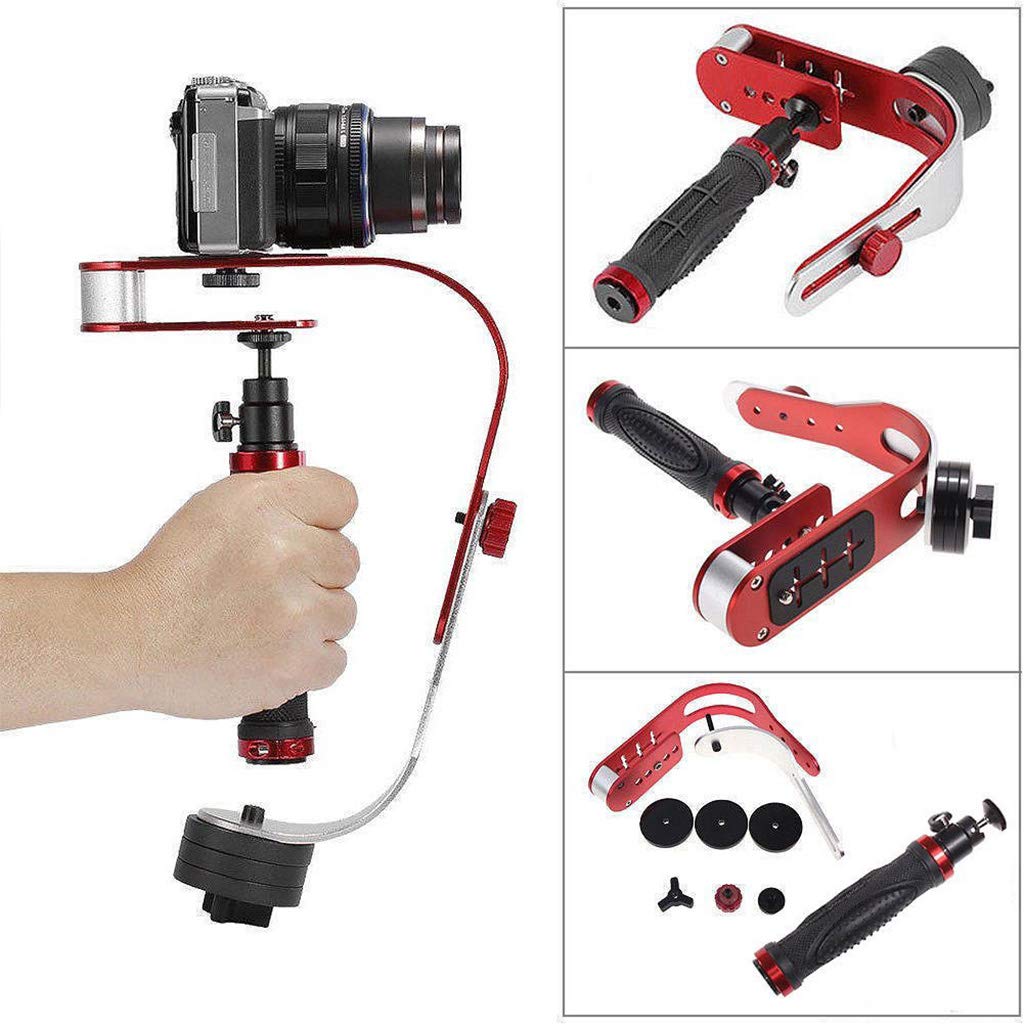 Stabilizzatore per Fotocamera Digitale palmare in Alluminio per Smartphone con Gimbal DSLR 5DII Motion Camera Steadycam per Telefono con Fotocamera
