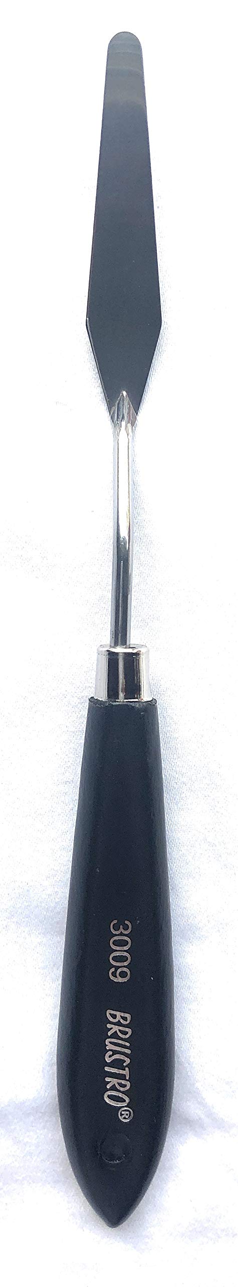 BRUSTRO Artists Palette Painting Knife No. 3009 | Wooden Handle, Stainless Steel Blade | Ideal for Gesso, Acrylic Paint, Modeling Paste, Mixing, Spreading, Scumbling.