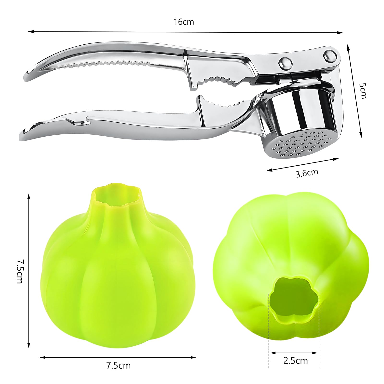 Set spremiaglio e pelapatate, in silicone, con tritacarne e schiacciare, tritatutto manuale e schiacciapatate per schiacciare e tritare facilmente la cucina