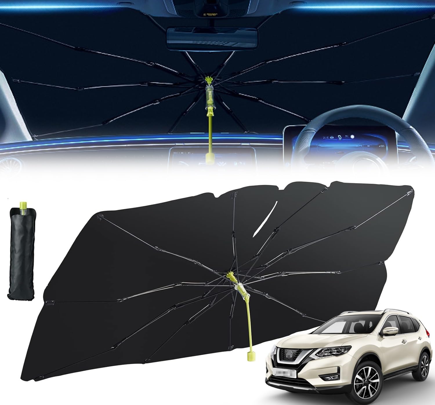 エクストレイルNT32用　サンシェード Amazon | 【2024年新進化•曲がる中棒】車用サンシェード に適用