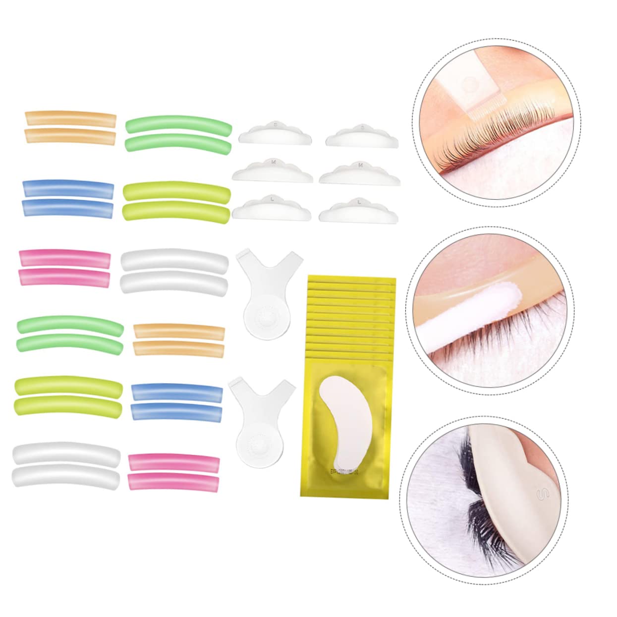 Healeved 3juegos Almohadillas De Para Rizado De Pestañas Herramienta De Extensión De Pestañas Gafas De Reutilizables De Accesorios Incluidos