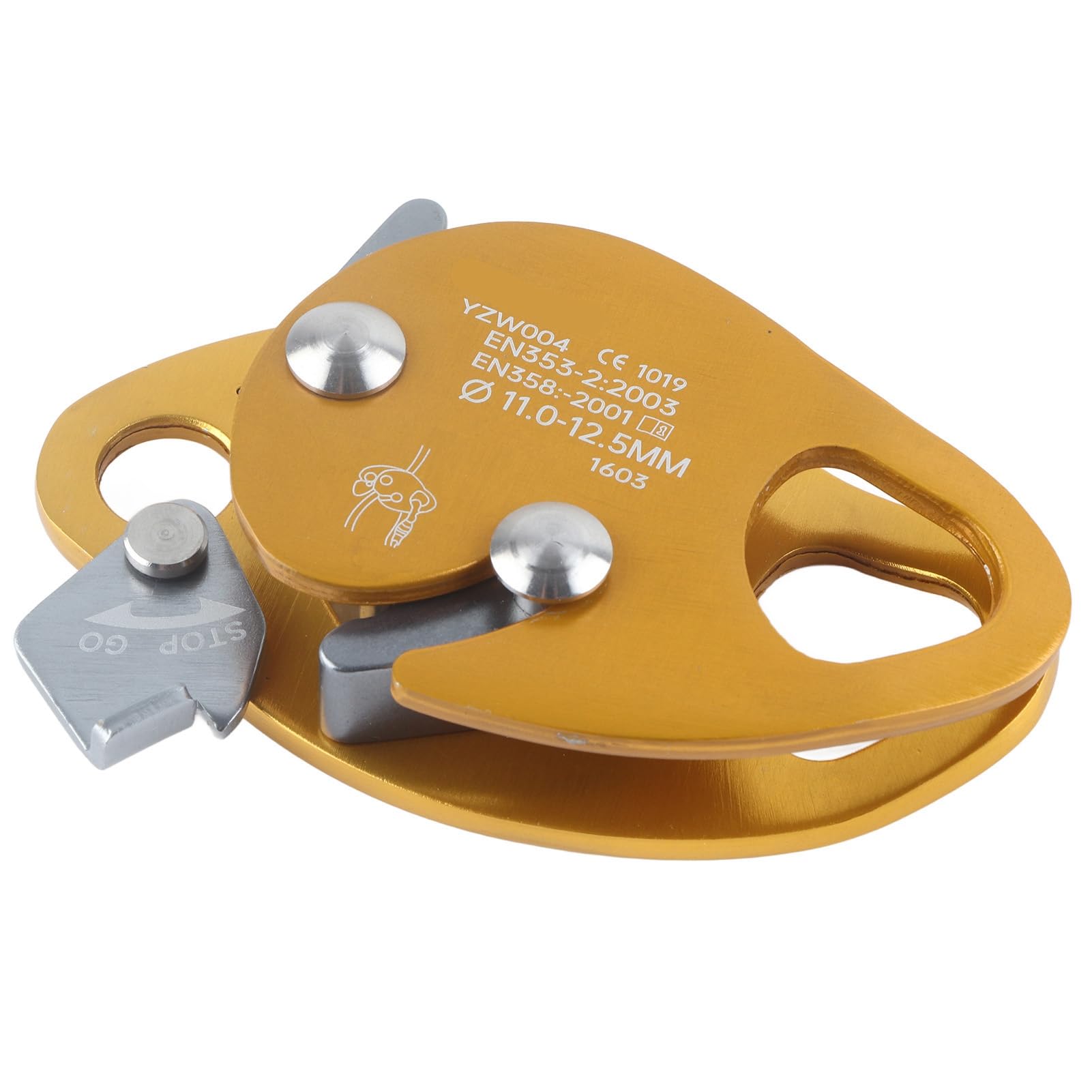 Subiendo la Parada del Freno de la Cuerda de la Cuerda del Dispositivo de Rappel del Dispositivo de la Cuerda del Bloqueo para la Cuerda de 11-12.5 Mm con Placa de Fricción