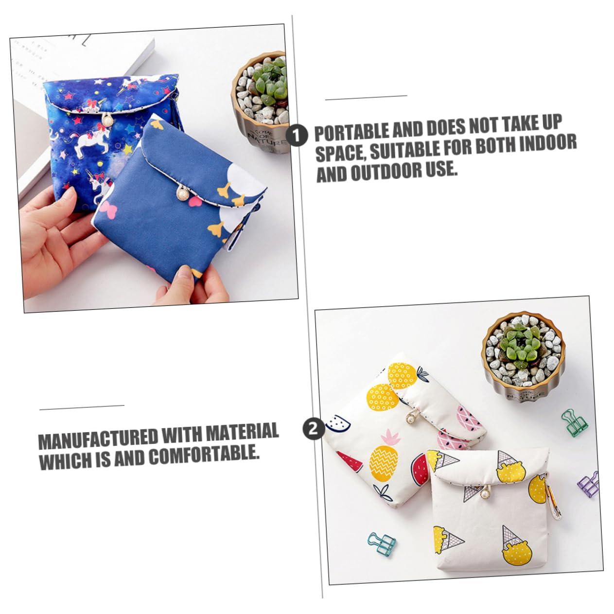 FOMIYES Assorbenti Igienici E Monete Pouches Multifunzione Design Creativo E Pratico Per Privati