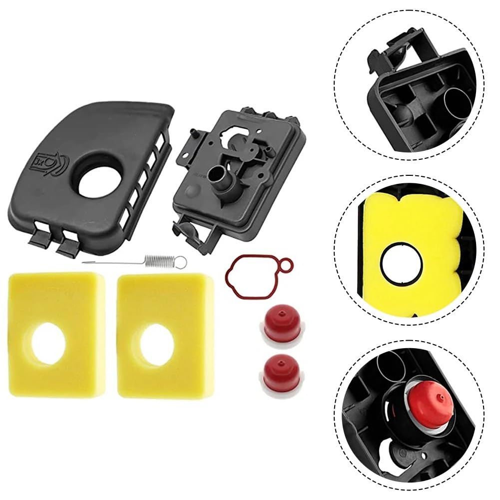 8 Piezas for Motor de cortacésped BS 500E y BS 450E. Mantenimiento del césped. Piezas del Motor de cortacésped. Filtros de Espuma. Base del Filtro de Aire.