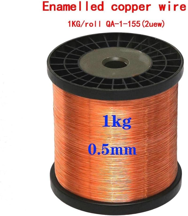 Aurorad 1kg / Roll 0.03mm ~ 1.6mm QA-1/155 Enameled Copper Wire Enamel Machine Winding Stripping Coil Magnet Magnetic Cables (Color : 0.5mm)