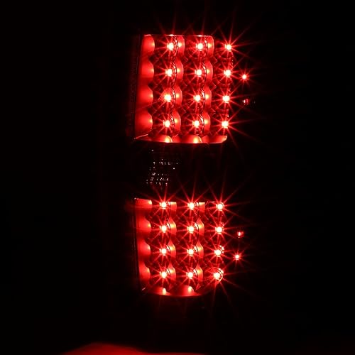 Miniatura 3 de DNA MOTORING TL-F15009-LED-BK-CL - Conjunto de luces traseras LED para lado del conductor y del pasajero compatible con Ford F150 09-14