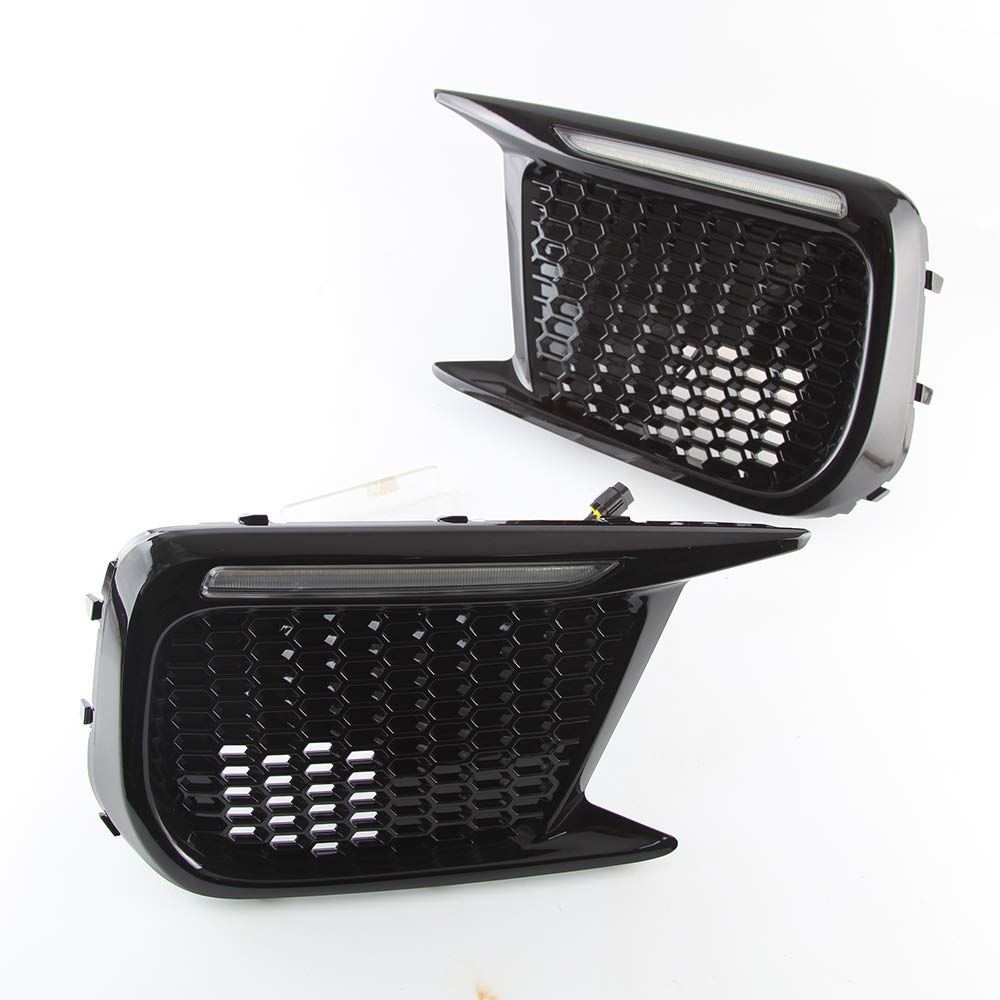 July King LED Daytime Running Light for Subaru SWX STI 2018-2021, 6000K Front Bumper Scanning DRL + Yellow Turn Signals