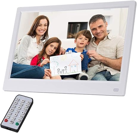 CELINEZL Digitaler Fotorahmen 116 Zoll FHD LED-Display Digitaler Bilderrahmen mit Halter und Fernbedienung MSTAR V56-Programm UnterstAtzung fAr USBSD-Karteneingang Schwarz Farbe WeiAY