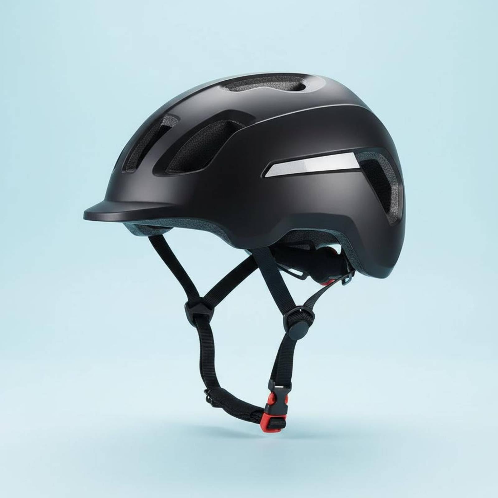 Casco da con Regolazione della Circonferenza Cranica con Chiusura Stabile con 12 di Sfiato con Rivestimento Interno Rimovibile E Lavabile con Strisce, Rosso
