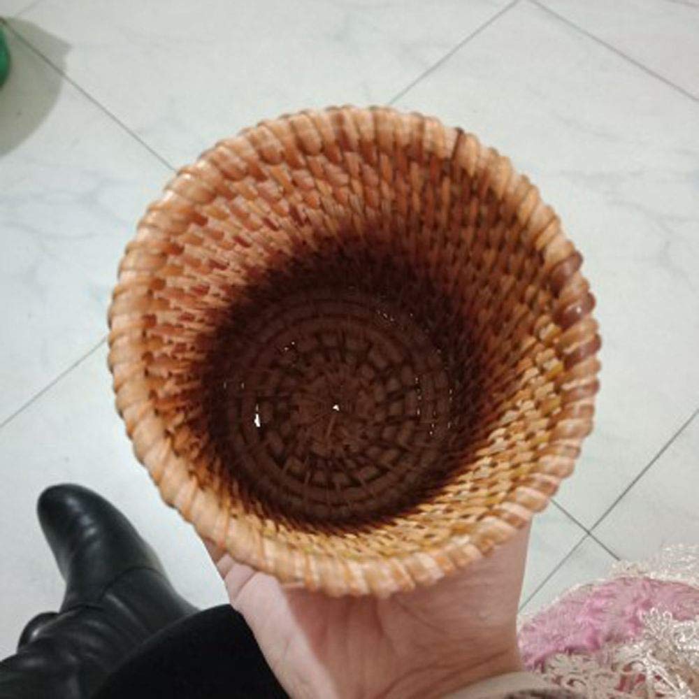 Pot à crayons rond en rotin fait à la main pour enfants