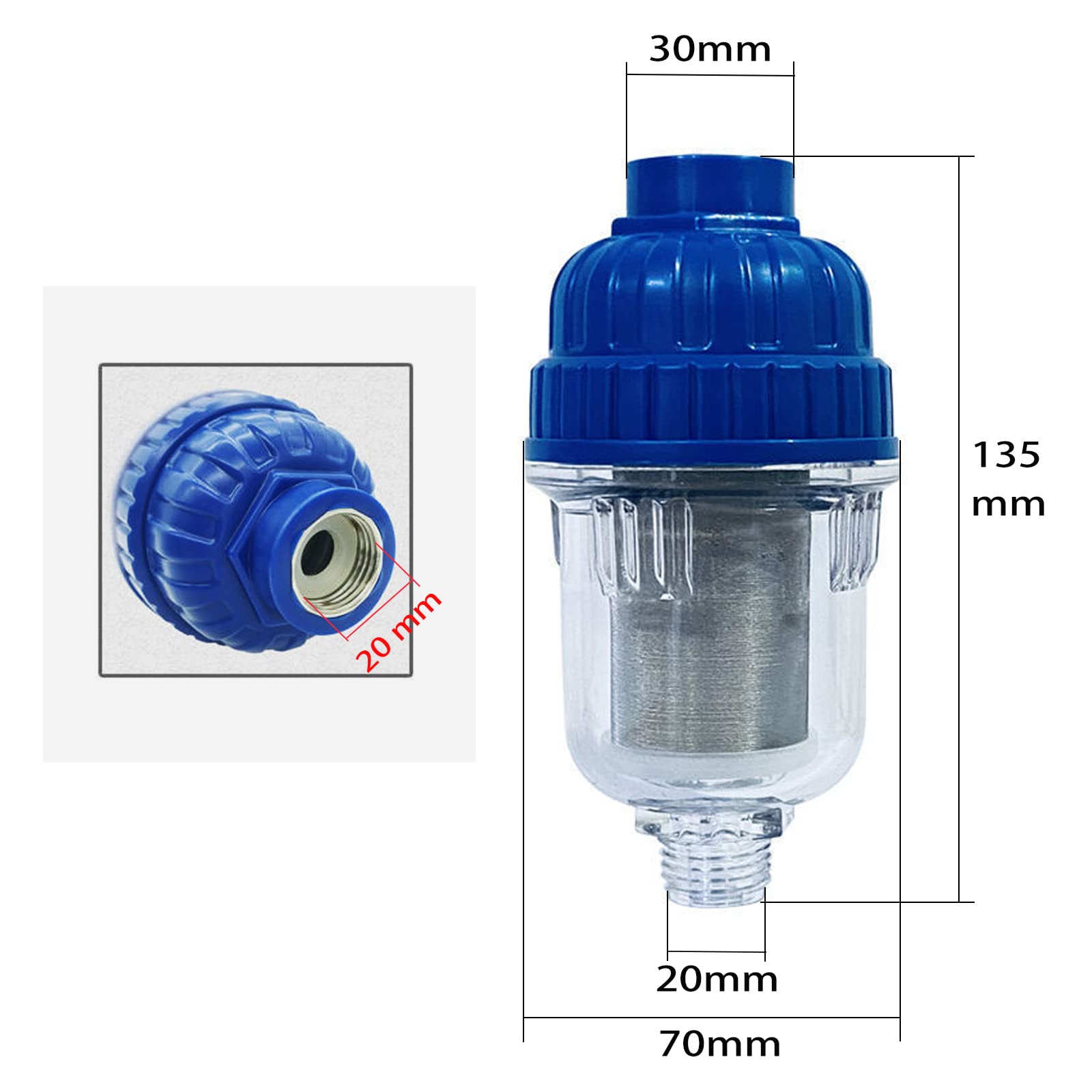 Hard Water Shower Filters, Showerhead Filters for Filtering Sediment and Other Impurities, High Output Household Tap Water Purifiers for Kitchen/Washing Machine/Bathrooms, Shower Water Filter Softener