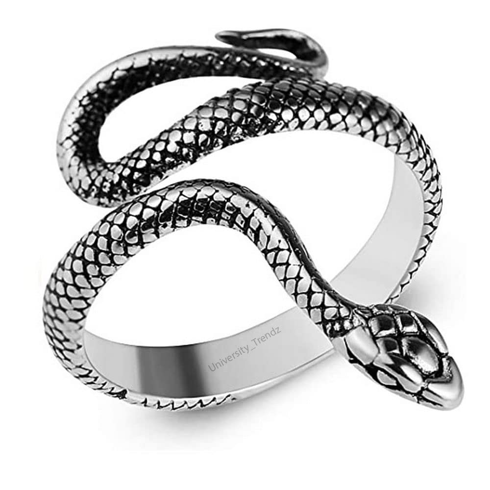 University Trendz Silver Plated Alloy Snake Finger Ring For Men & Women - Adjustable (B0BS3RM22G) Amazon Price History, Amazon Price Tracker