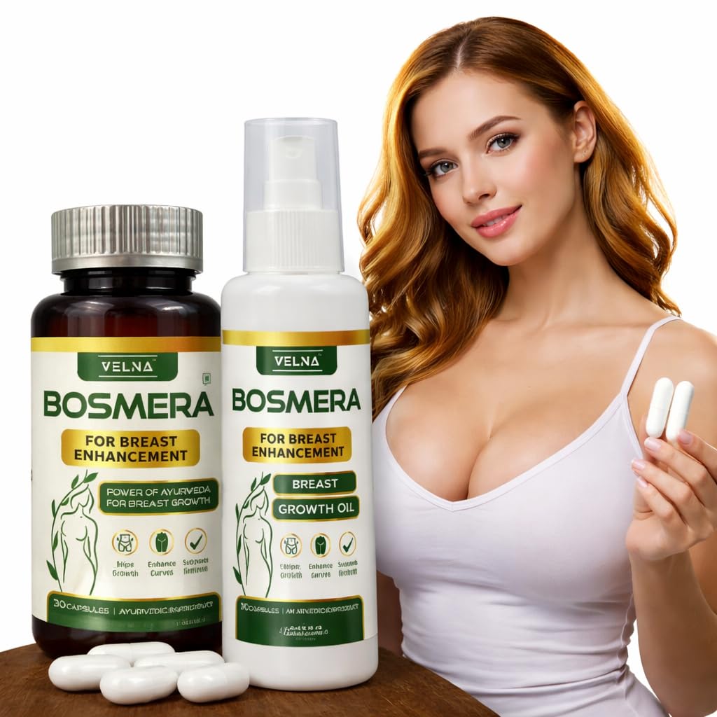 VELNA Bosmera Ayurvedic Skin En.hance_ment Set, Natural Growth Oil 100ml and 60 Capsules, with Herbal Ingredients-picture-24