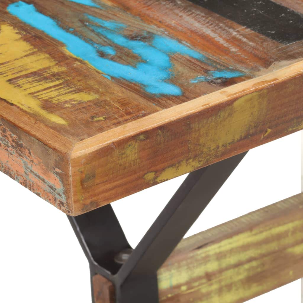 vidaXL Tavolo da Pranzo 140x70x76 cm in Legno Massello di Recupero