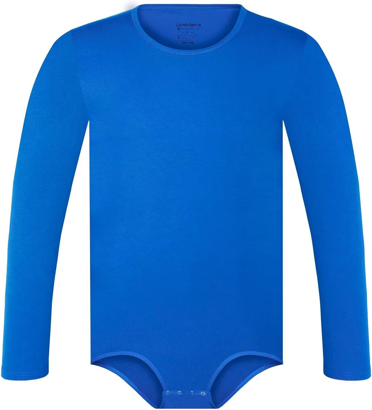 Mens Long Sleeve Bodysuit One Piece Pajamas Cotton Romper Basic Onesie for Men