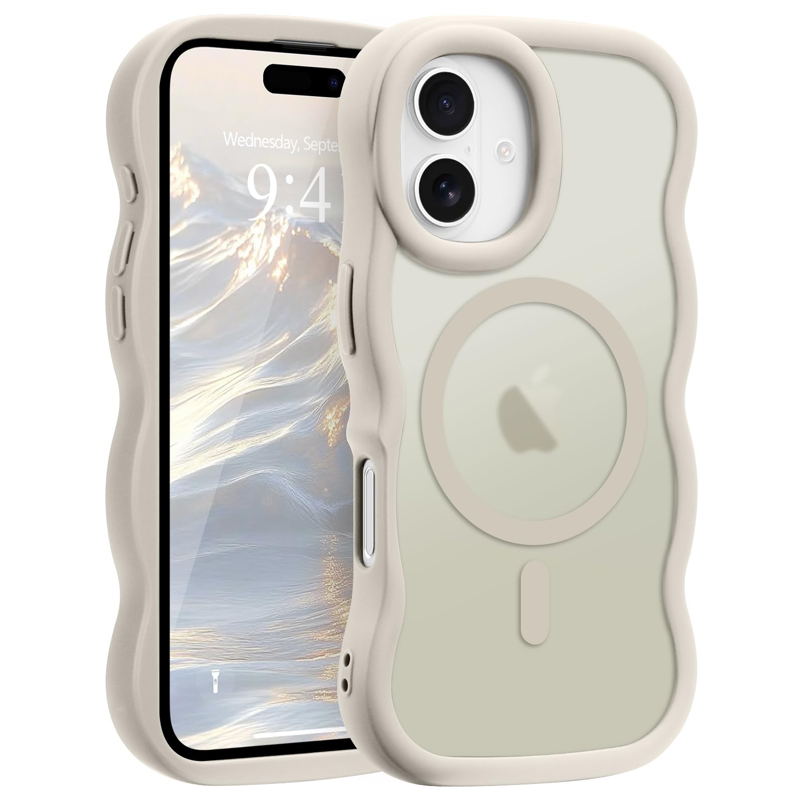 Pepmune iPhone 17 用 ケース MagSafe対応 ウェーブ 半…