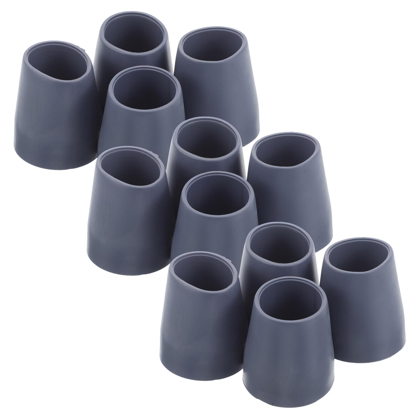 Patins en caoutchouc pour chaise de bain et embouts de jambe gris x12