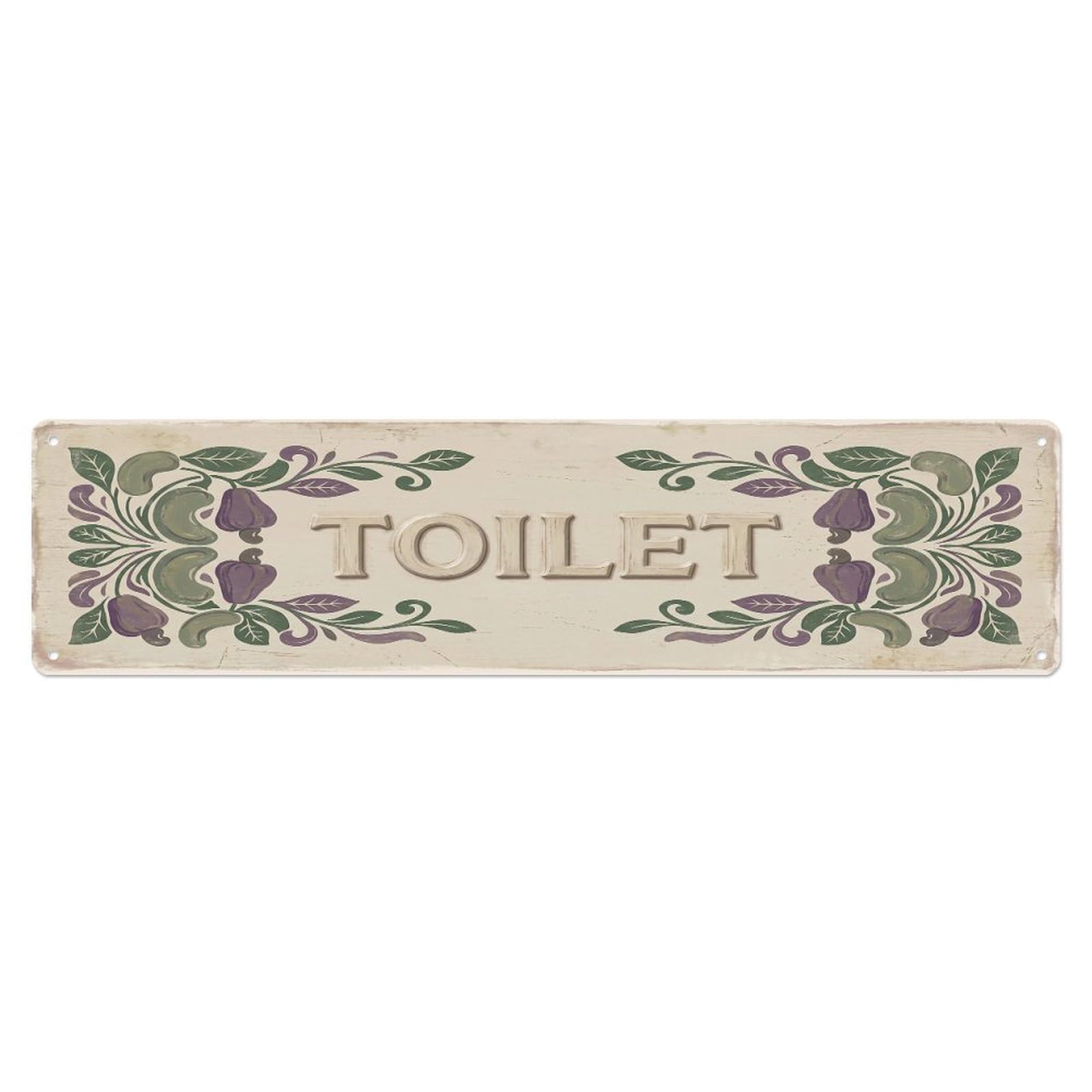 Cmhok Vintage Style Toilet Signage Cashew Vintage Metal Tin Sign Wall Decor For Cafe, Club, Garden Metal Poster 4X16inch