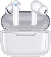 Kurdene Wireless Earbuds Bluetooth 5.3: Deep Bass, 48H Playtime, Lightweight Workout Headphones, Clear Calls - White