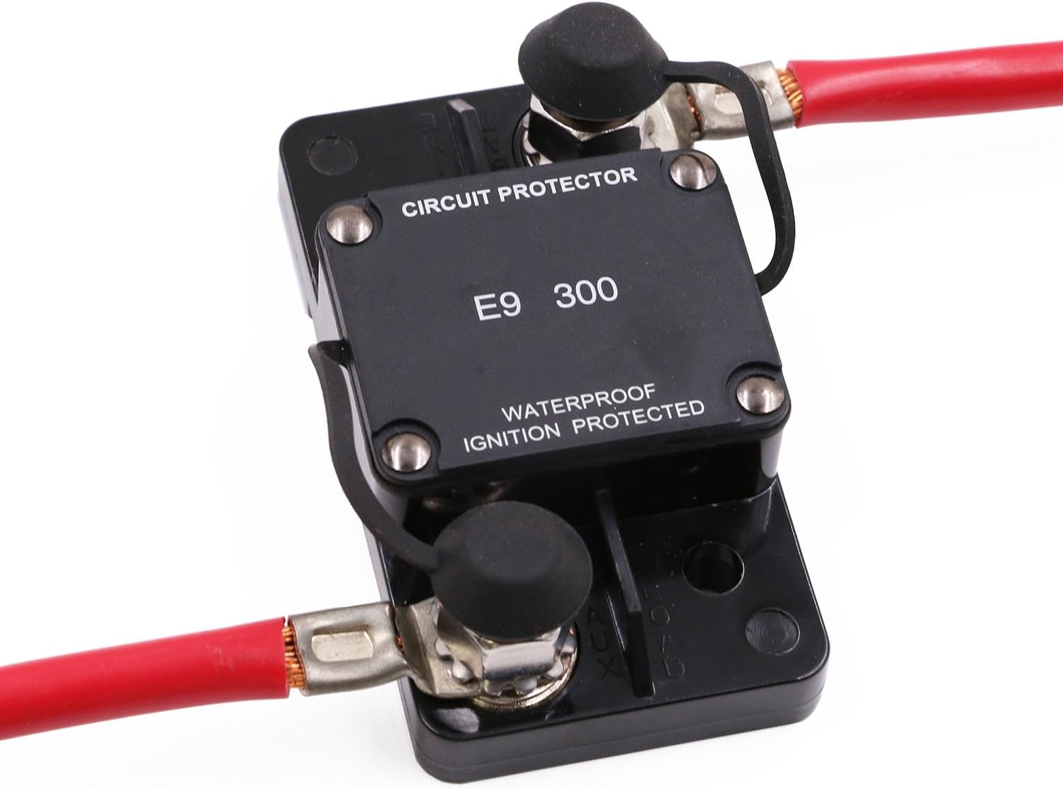 Hi-Amp 3/8“ Studs 300A Circuit Breaker Auto Reset No Switch Button for Marine Boat, Car Audio, Solar System, Battery Protection 12V-32V DC IP67