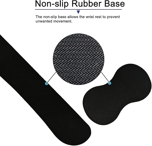 Miniatura 5 de Alfombrilla de mouse para juegos con reposamuñecas, reposamuñecas ergonómico de espuma viscoelástica para computadora, hogar, oficina, trabajo,