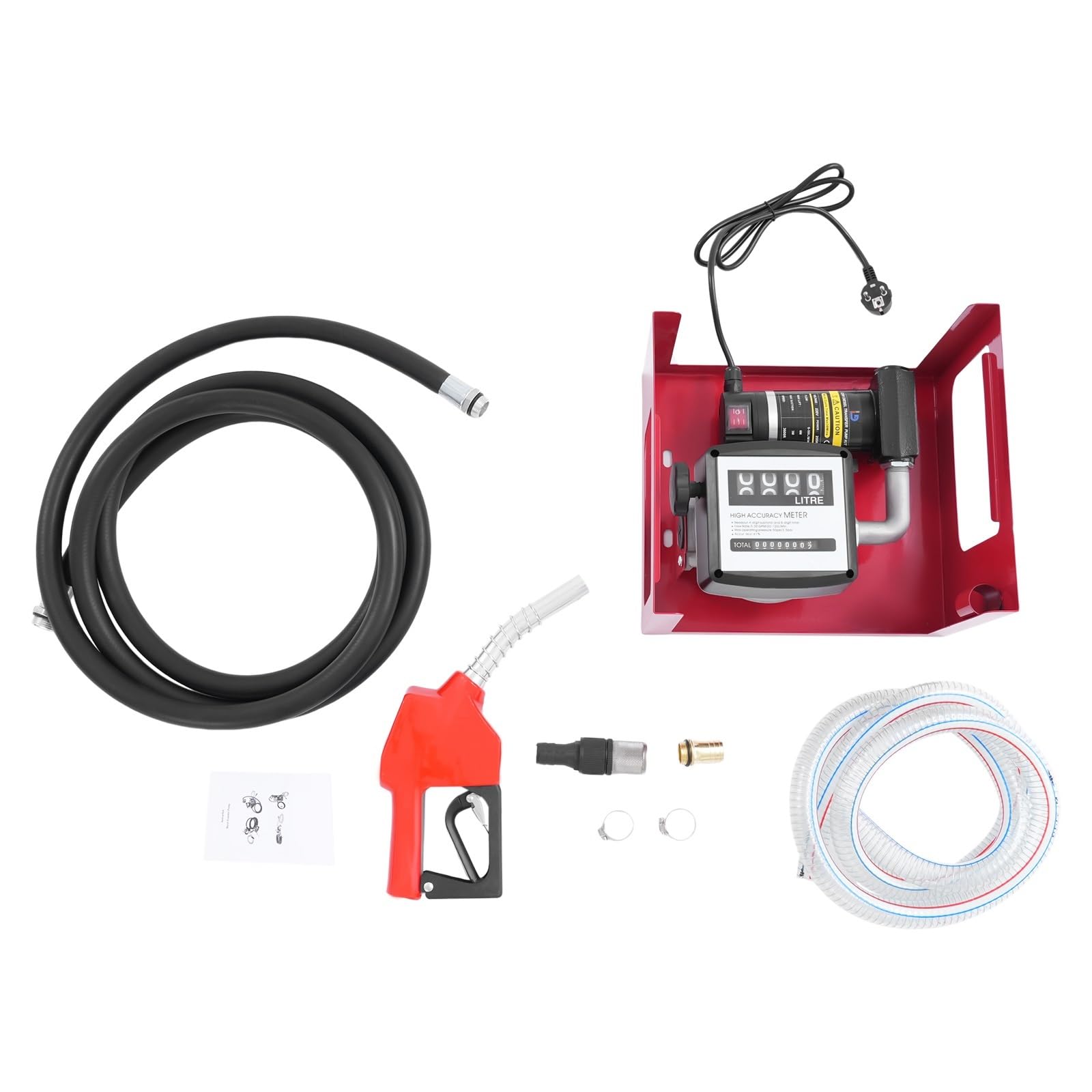 Pompa dell'olio Pompa di trasferimento diesel a portata, pompa dell'olio combustibile diesel, kit pompa dell'olio elettrica autoadescante regolabile Extractor Aspirazione Della(230V 200W 50L)