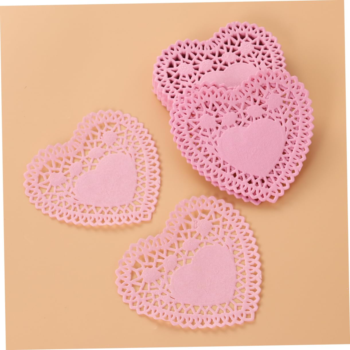 CIYODO 4 Inch Cake Paper Doilies Lace Food Doilies Wedding Tableware Paper Mats Random Color