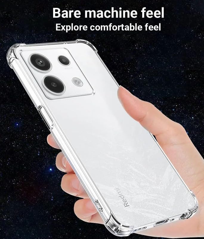 Image of Case Creation New Redmi Note 13 Premium Imported 0.3mm Crystal Clear Totu Silicone Transparent Flexible Soft Corner Protection with TPU Slim Back Case Cover for Mi Note 13