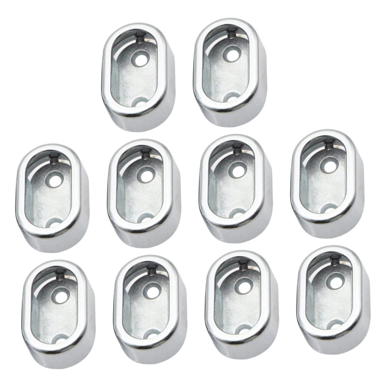 BUGUUYO 10pcs Clothes Rail Holder Bracket for Wardrobe Closet Easy Installation Strong Support Non Slip Design for Clothes Rods and Poles