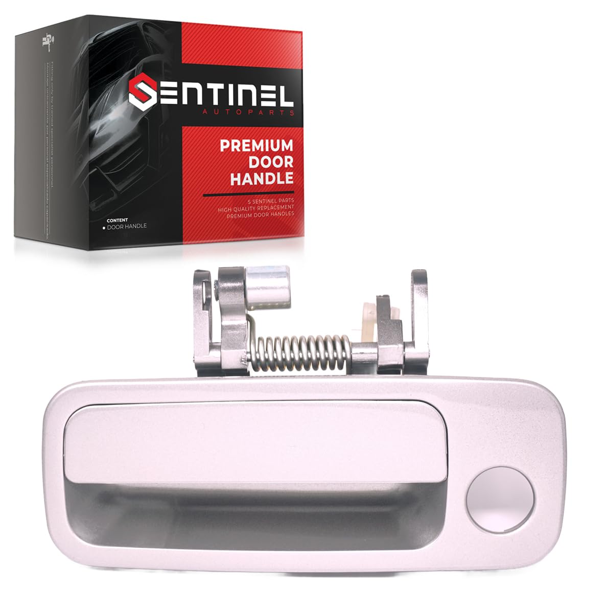 Outside Exterior Door Handle Front Left Driver Side 1C8 Lunar Mist Silver Compatible with 1997-2001 Toyota Camry Replaces # 69220-AA010, TO1310114