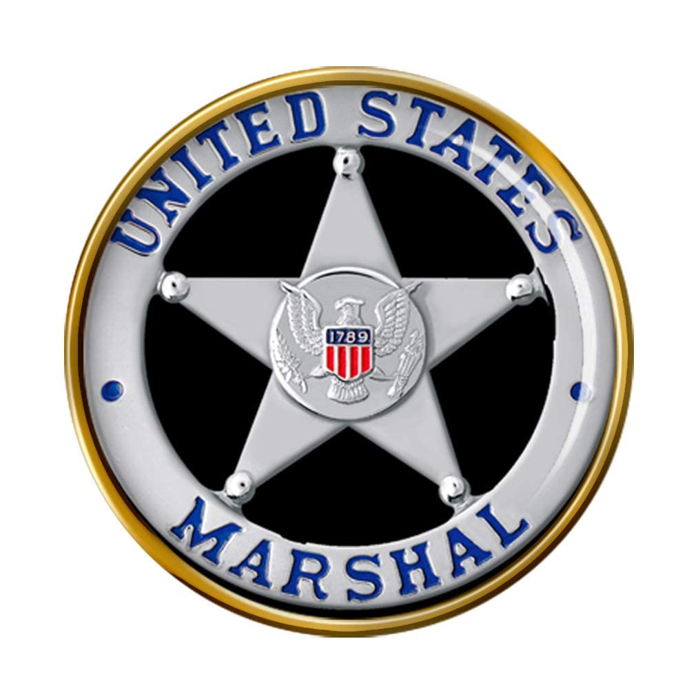Giftshop Uk Men's Gold U.s. Marshal Pin Badge