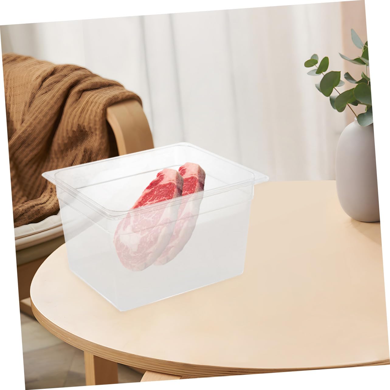 11 L Récipient en Plastique Transparent de Cuisson à Basse Température