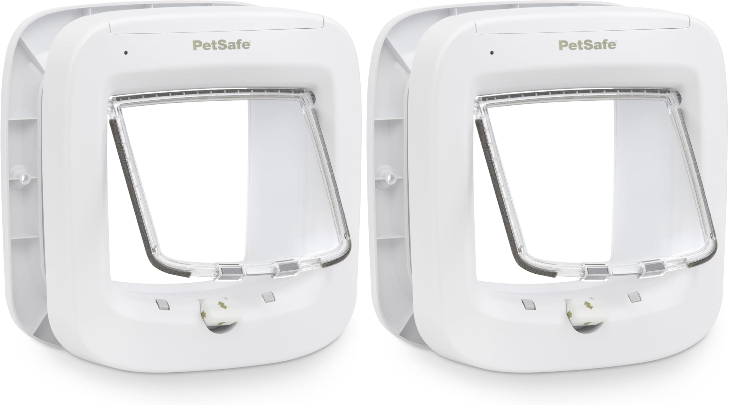 PetSafe Microchip Cat Door, Exterior or Interior Pet Door - Multi-User RFID Access Up to 40 Pets, 4-Way Locking, Weatherproof, DIY Easy Install, Hardware Kit; Privacy for Cat Litter Box or Pet Feeder