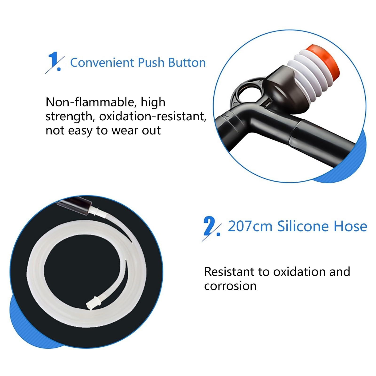Aspirateur de gravier pour aquarium - Kit de nettoyage du sable pour filtrer efficacement l'eau et le sable