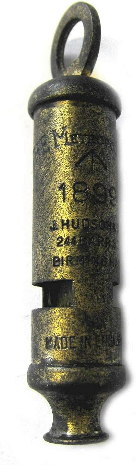 Boer War Whistle 1899 British Army - WW1 Hudson Solid Brass Infantry Artillery Cavalry - Aged