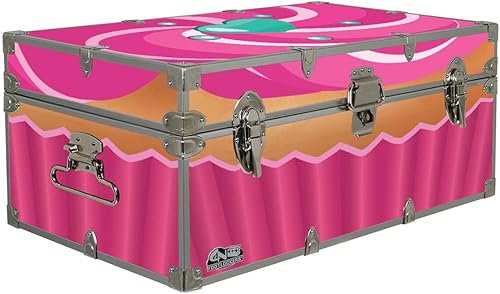 Miniatura 8 de C&N Footlockers Maletero de almacenamiento de diseño, temas de alimentos, 32 x 18 x 13.5 pulgadas, duradero y construido para durar, con cerradura