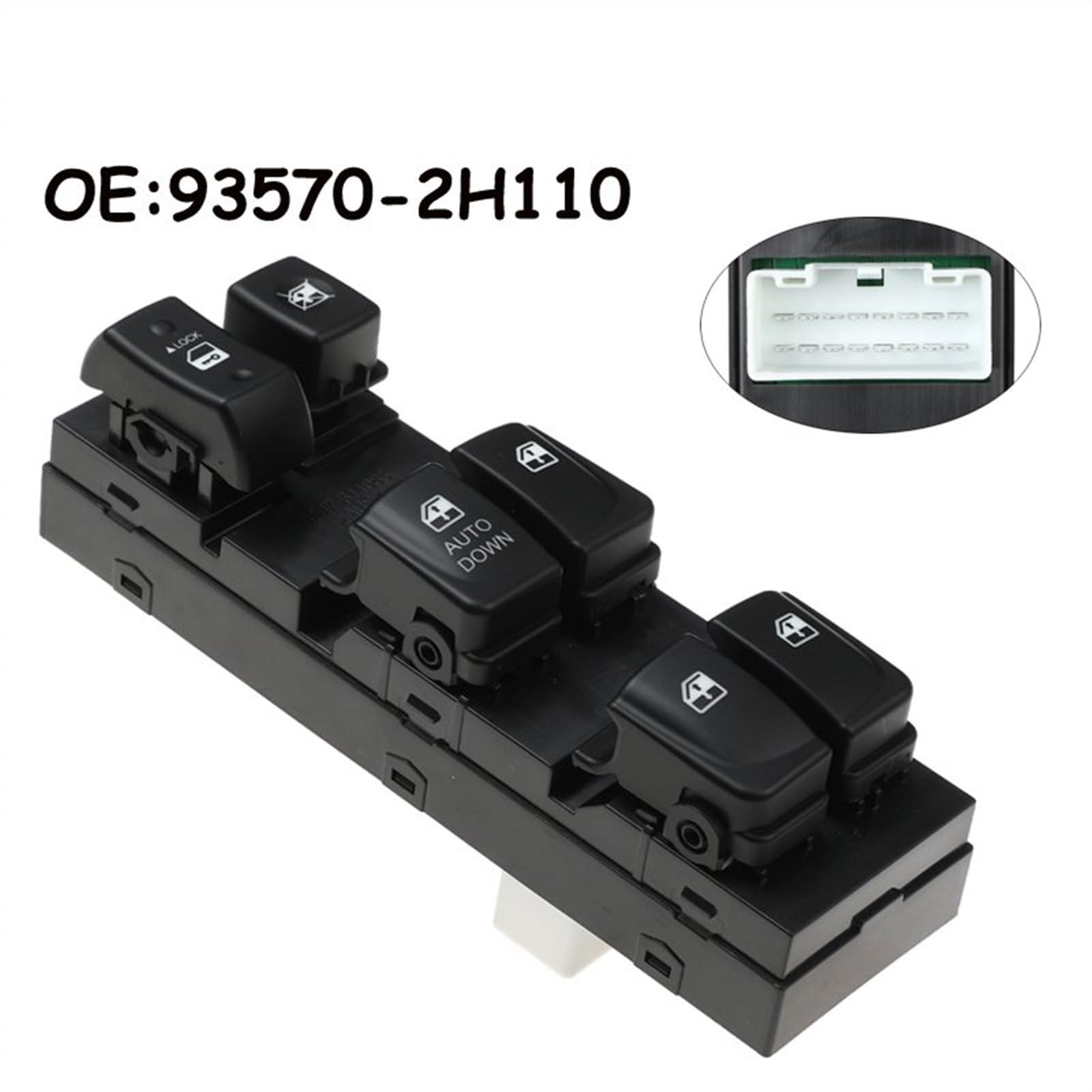 Interruttore di controllo del sollevatore elettric Per Hyundai per Elantra 2007 2008 2009 2010 Auto Elettrica di Alimentazione Sinistra Finestra di Vetro Anteriore per Interruttore Principale 935702H1