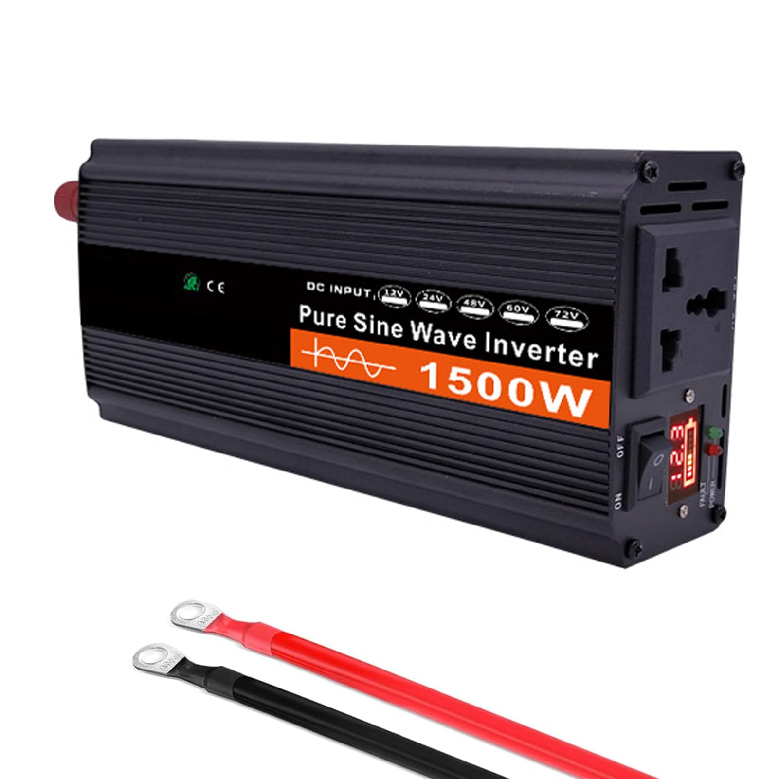 Falownik Sinusoidalny 72 V Do 120 V, 750 W, Dc 12 V - 72 V Do 110 V, 240 V Ac, Falownik Solarny O Niskiej CzęStotliwośCi Do Domu, Kampera, CiężAróWki, Zasilania Solarnego Poza Siecią(Size:72v to 110v)